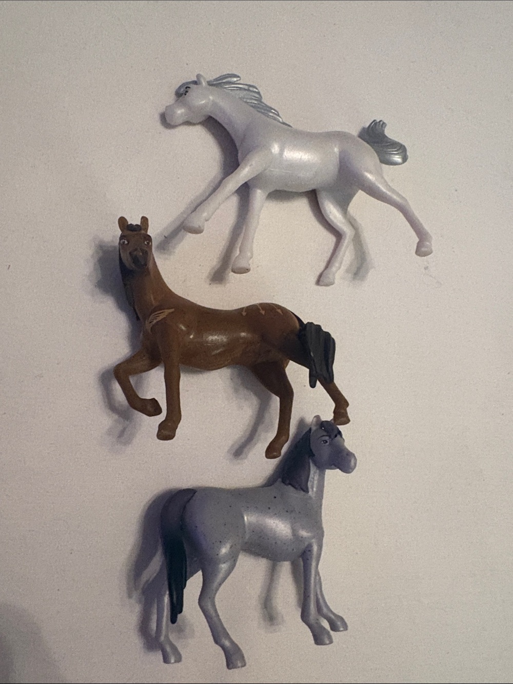 Total of 3 Dream Works Spirit Riding Free horses. 3-inch I. Great condition